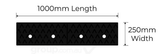 1m Threshold Ramp 100mmH (kerb ramp rubber black) - OzSupply - Hardware, Spare Parts, Accessories