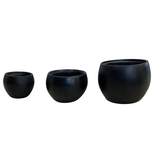 Large Outdoor Round Planter Pots - Black Bowl Pots - OzSupply - Hardware, Spare Parts, Accessories
