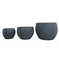 Large Outdoor Round Planter Pots - Grey Bowl Pots - OzSupply - Hardware, Spare Parts, Accessories