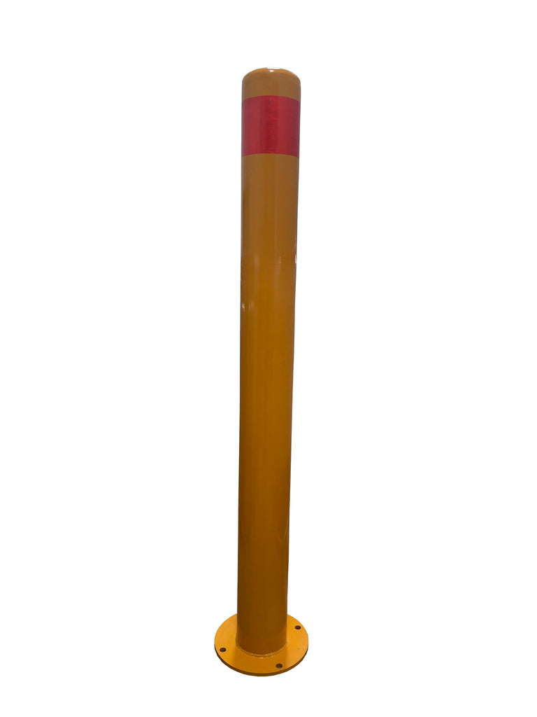 Safety Bollards Heavy Duty -1200mm- (Yellow with Red Ribbon) - OzSupply - Hardware, Spare Parts, Accessories