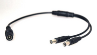 DC Y Splitter Cables 5.5 x 2.1mm female 20cm - OzSupply - Hardware, Spare Parts, Accessories
