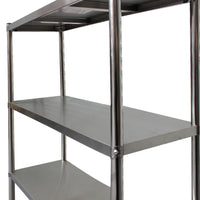 120 x 60 x 180cm - 400kg Load Heavy Duty Stainless Steel Shelves - OzSupply - Hardware, Spare Parts, Accessories