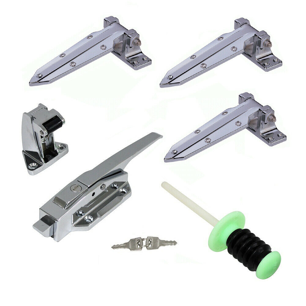 Coolroom/Freezer Door Latch DH036 and 3x 1460 Hinges Kit - OzSupply - Hardware, Spare Parts, Accessories