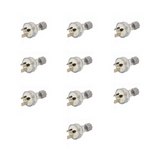 10PCS 10AMP 3 Pin Male Pin Plug Top Clear 250V Volt Electric - OzSupply - Hardware, Spare Parts, Accessories