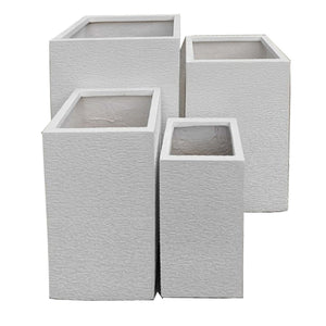 White Square Flower Pots / Planters Fiberclay - OzSupply - Hardware, Spare Parts, Accessories