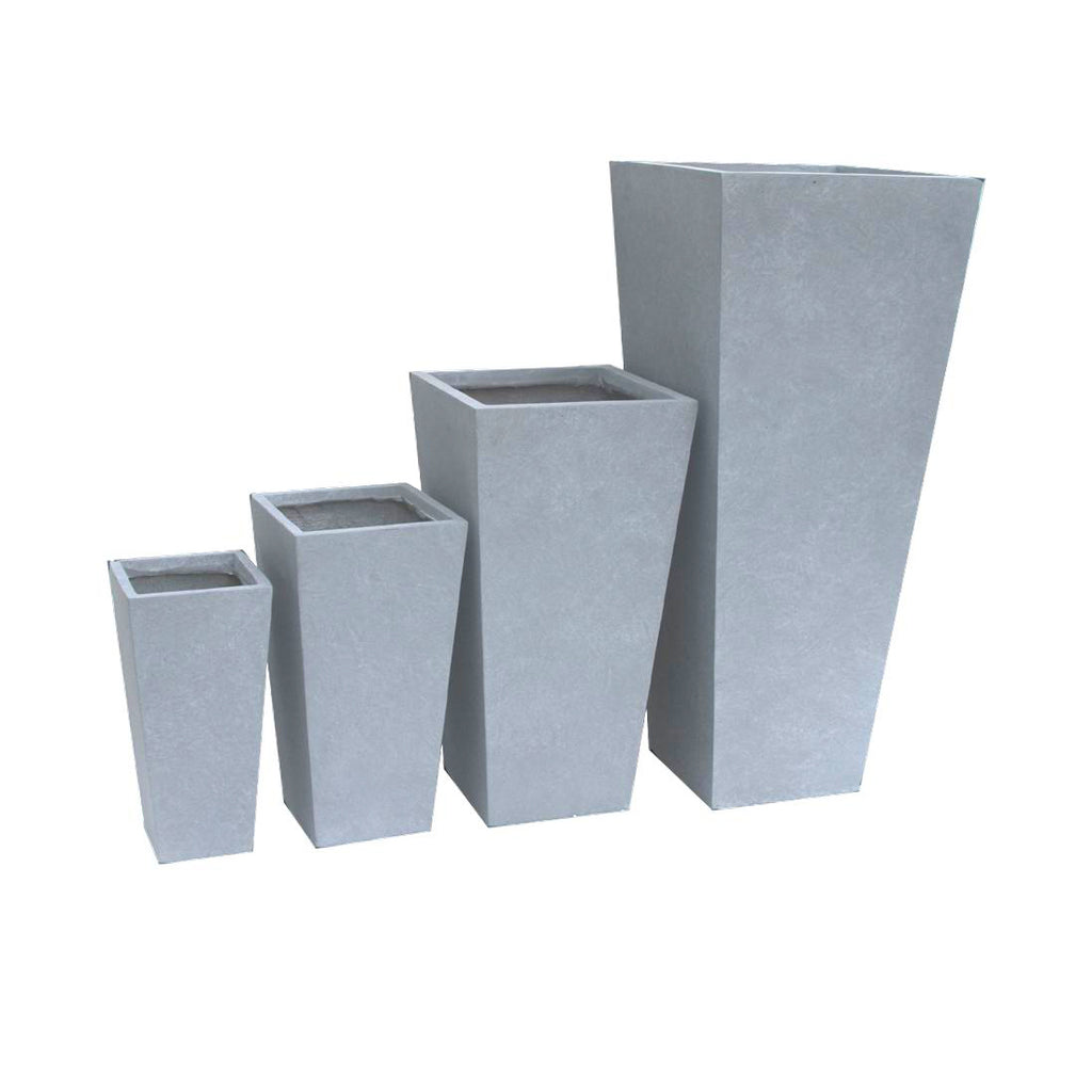 Light Grey Outdoor Square Tall Planters - OzSupply - Hardware, Spare Parts, Accessories