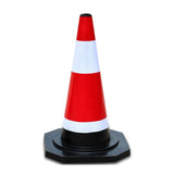 600mm Traffic Cone with Reflective Stripes Rubber - OzSupply - Hardware, Spare Parts, Accessories