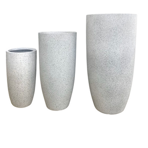 Round Large Tapered White Tall Planters - OzSupply - Hardware, Spare Parts, Accessories